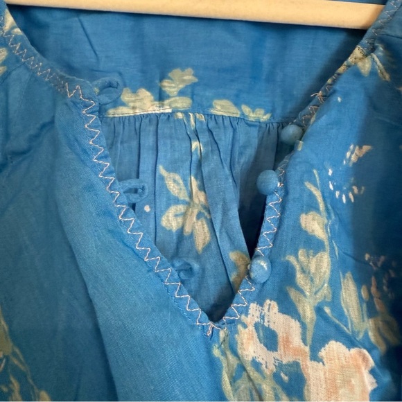 NWOT Free People Camilla Printed Blouse Cropped Top - Picture 7 of 12